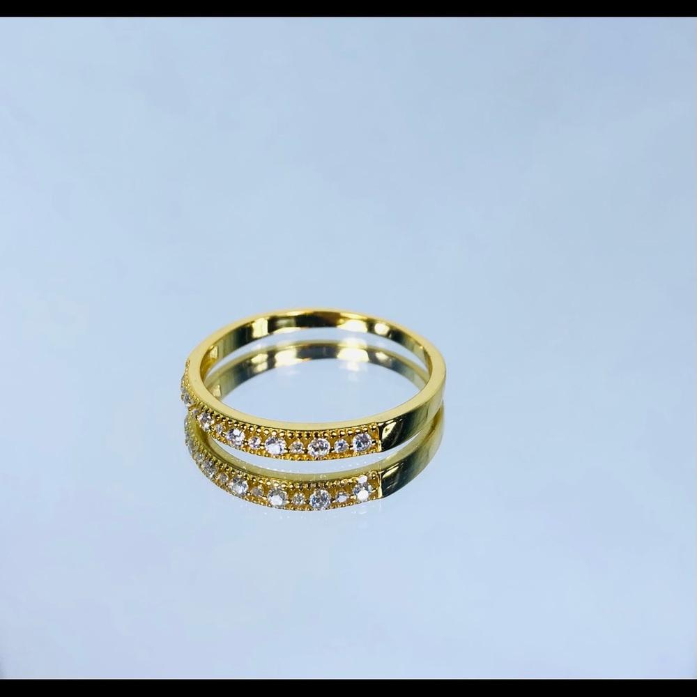 Women’s Blush & Bar Gold Joyce Layered Stacker Ring - Picture 3 of 4